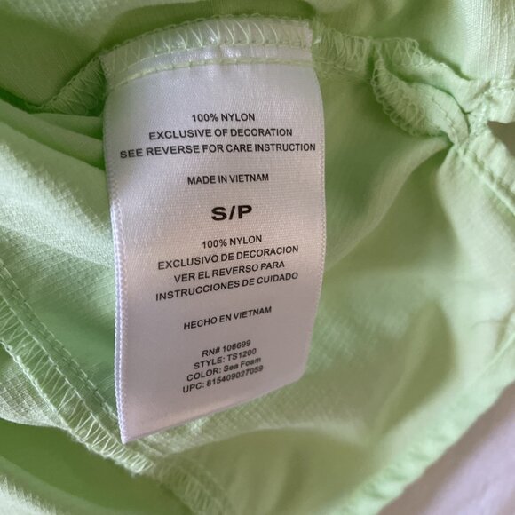 Habit Womens Lime Green Nylon Button-Up Shirt W/ 30+ Solar Factor S/P - Picture 5 of 10